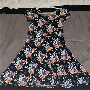 Black floral dress